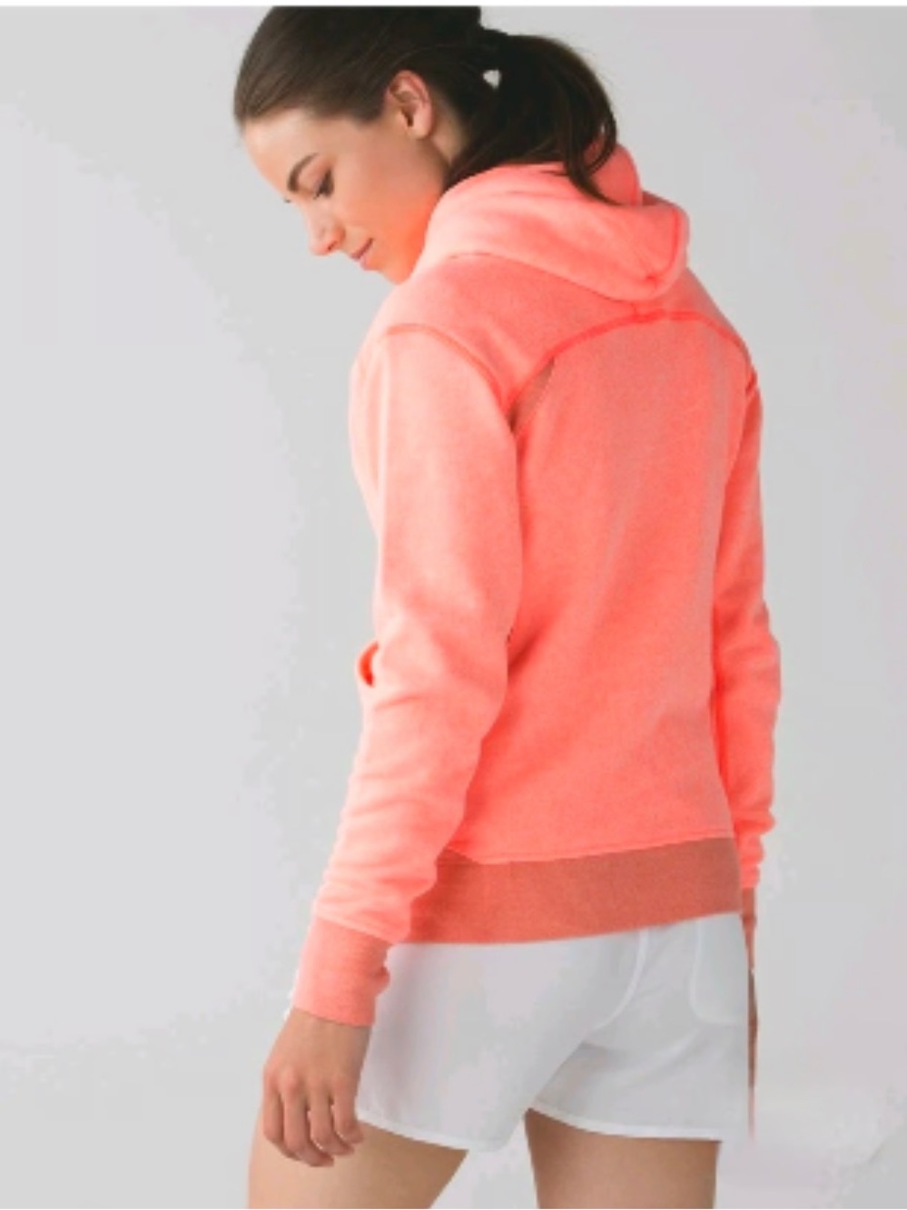 LULULEMON On The Daily Hoodie Jacket grapefruit coral pink size 6